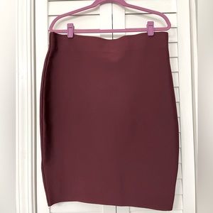 Wine Colored Bodycon Skirt NWT 3X